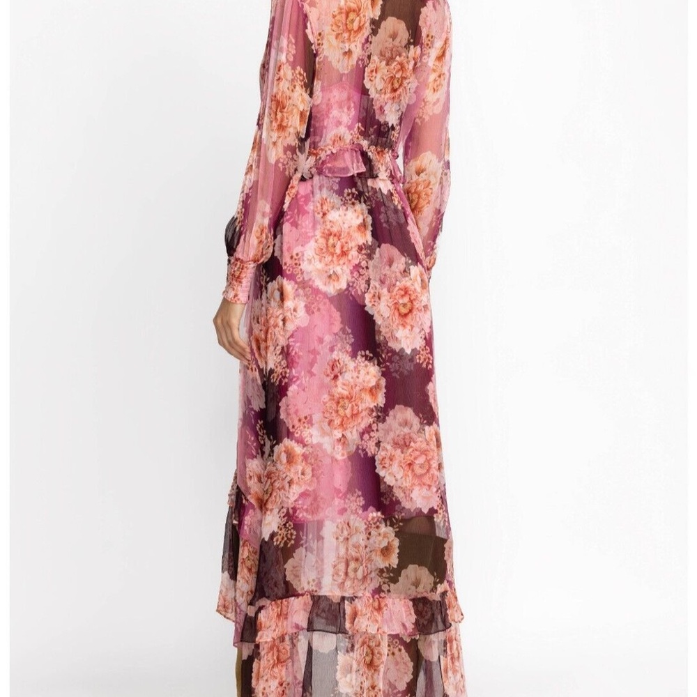 Johnny Was Pink Floral Long Sleeve Maxi Dress - Picture 4 of 11